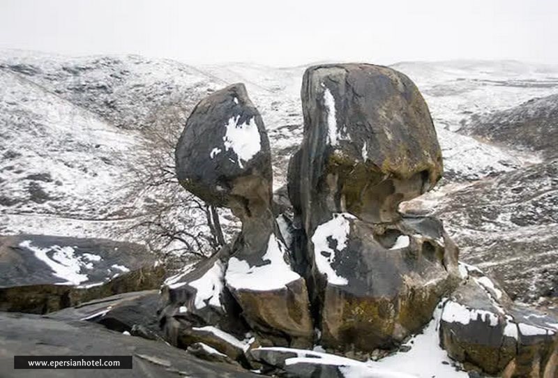 مناظر پارک جنگلی وکیل اباد مشهد در زمستان